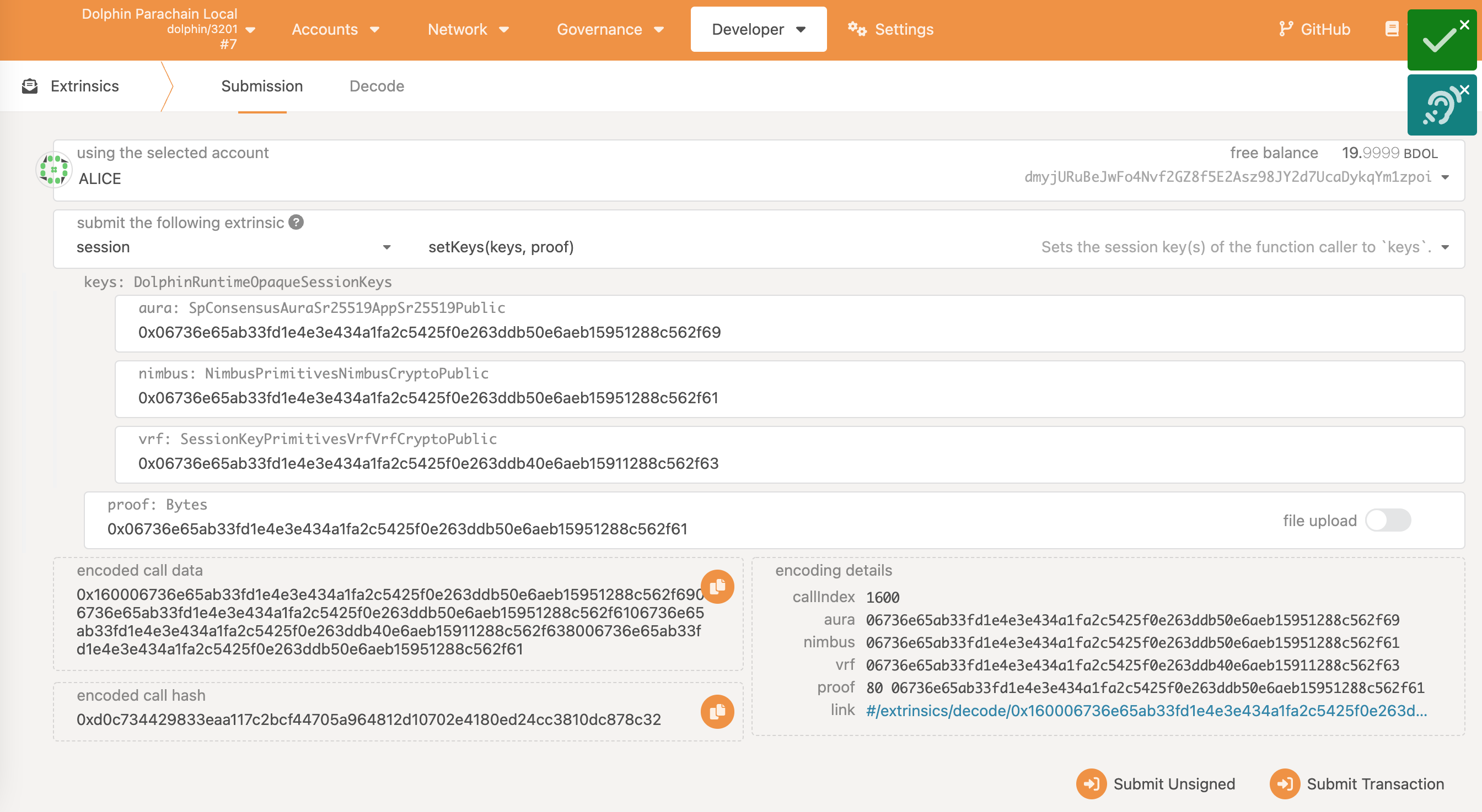 session.setkeys()